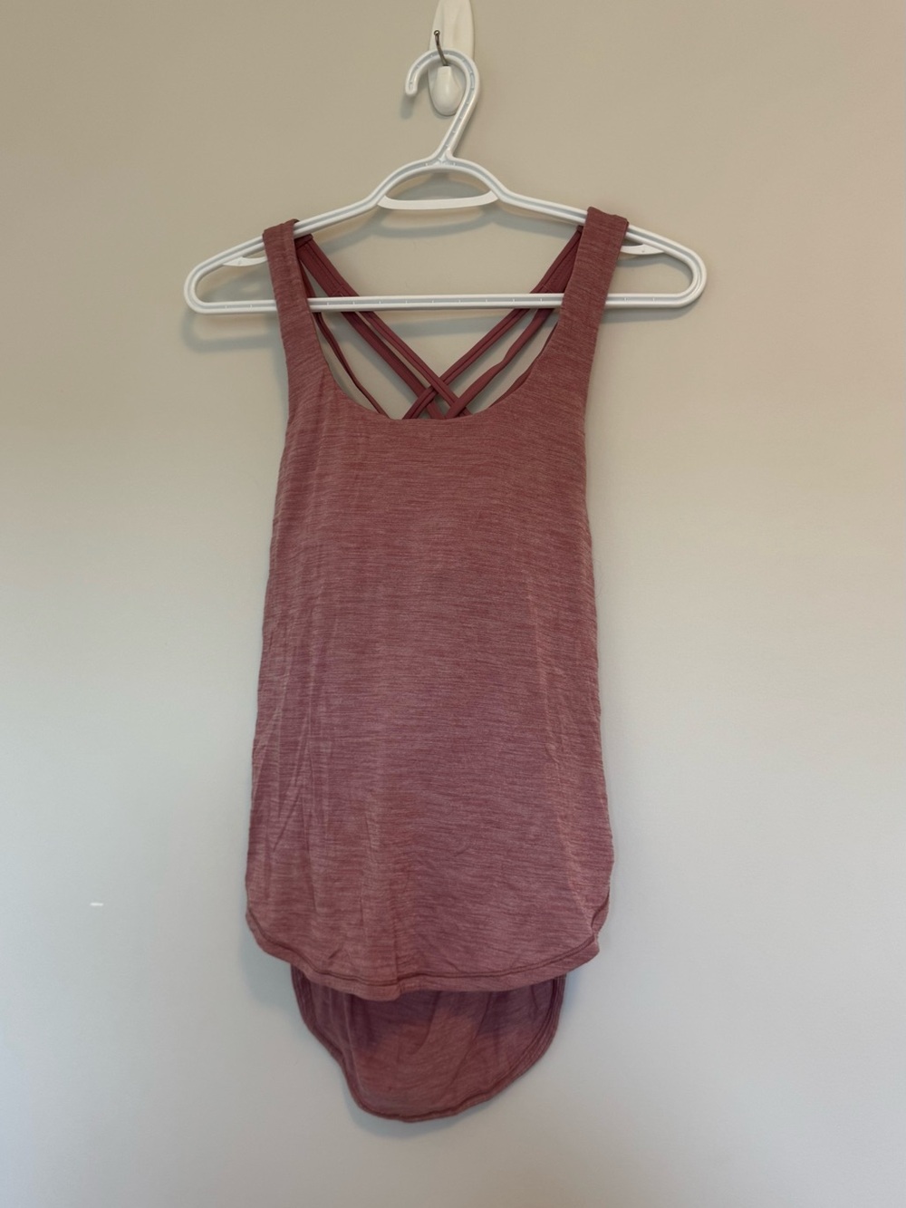 Lululemon Free To Be Serene Tank (2 In 1) Heathered Quicksand